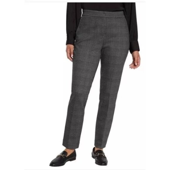 NWT Banana Republic 14 Womens Glen Plaid Trousers Office Comfort - Picture 1 of 16